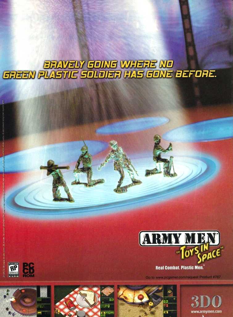 Army Men Toys in Space. Star Trek themed poster