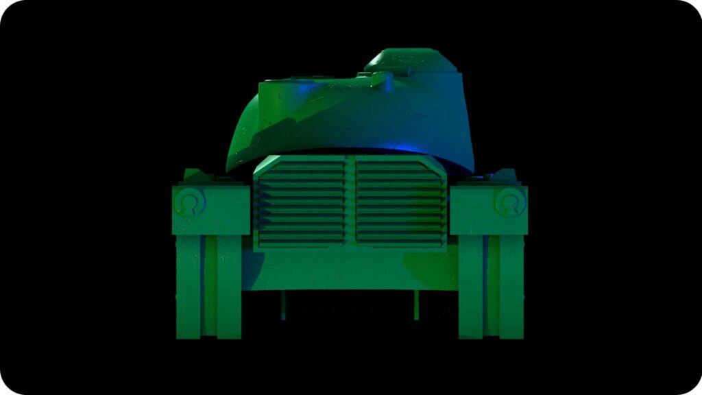 M48 Army Men Tank Back view