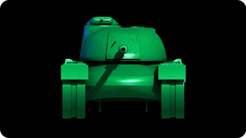 M48 Army Men Tank Front view