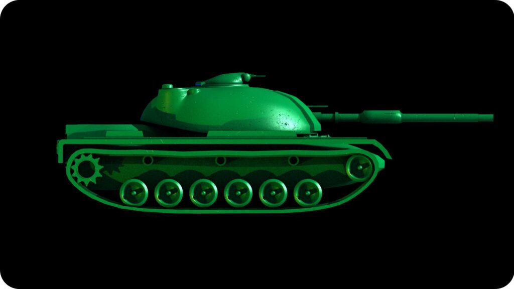 M48 Army Men Tank Side view