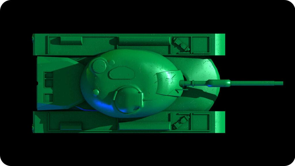 M48 Army Men Tank Top view