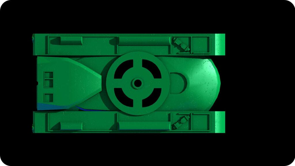 M48 Army Men Tank Top view 2