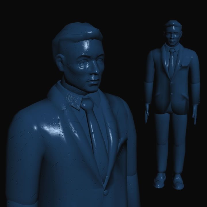 Original look Agent Blue 001 Agent Blue 001