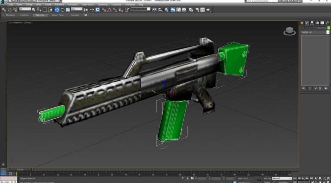Weapon 3D modelling