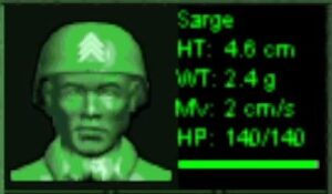 Sarge Army Men 2 stats