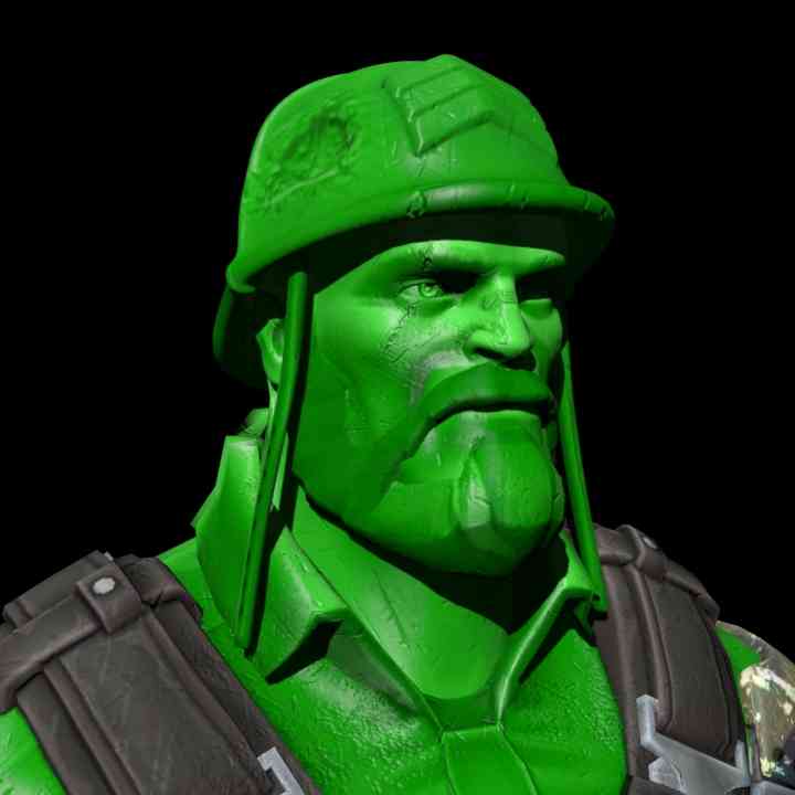 Army Men Sarge Hawk beard 1