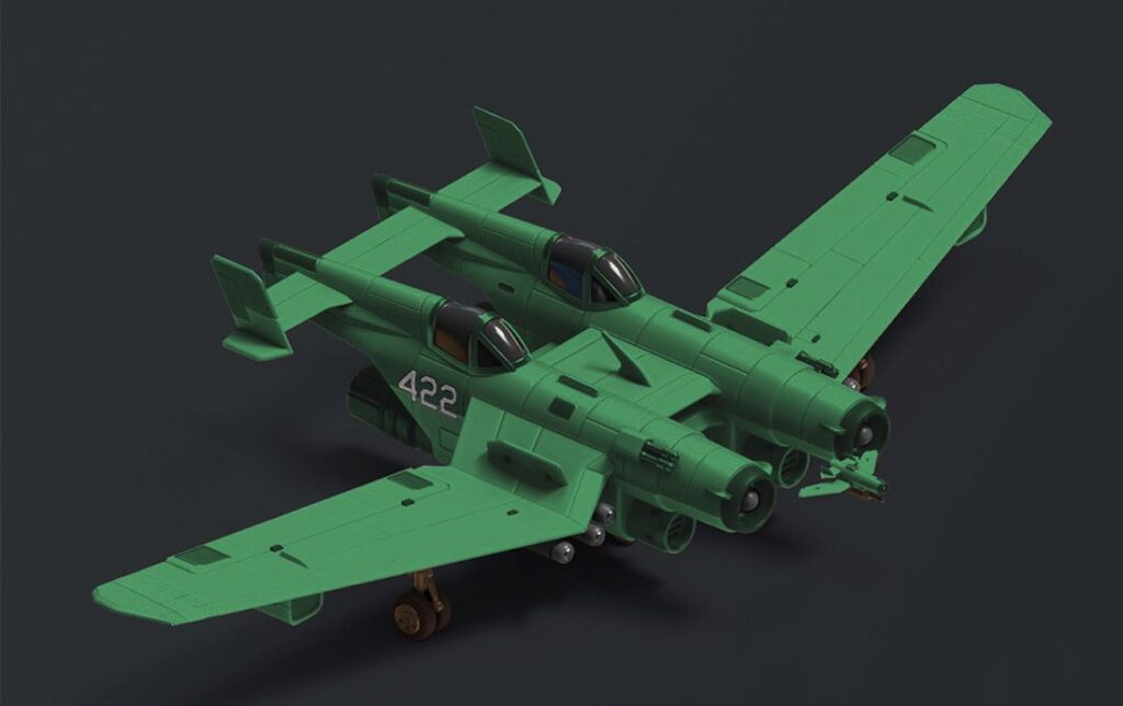 Green Army plastic Kotsov Plane